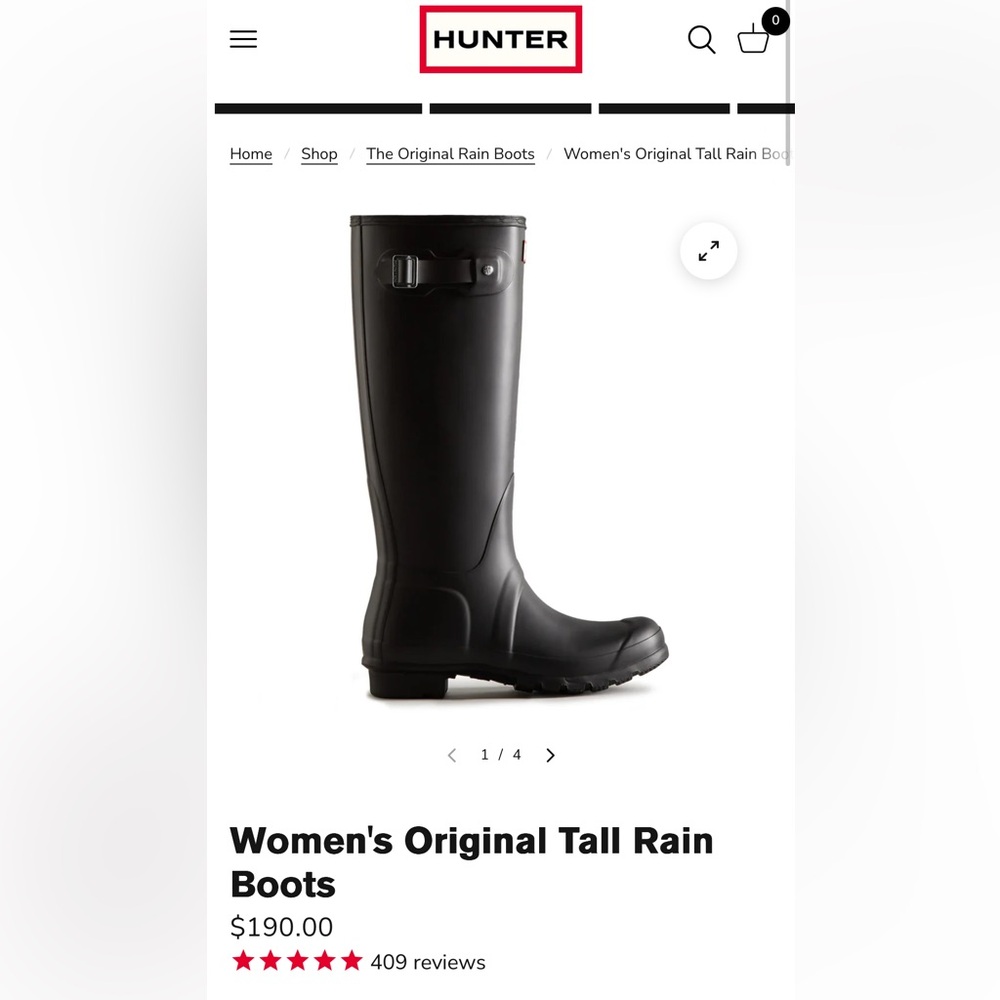 Hunter Classic Tall Waterproof Boots - Picture 10 of 10